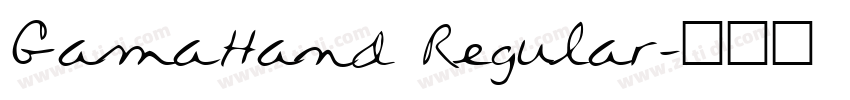 GamaHand Regular字体转换